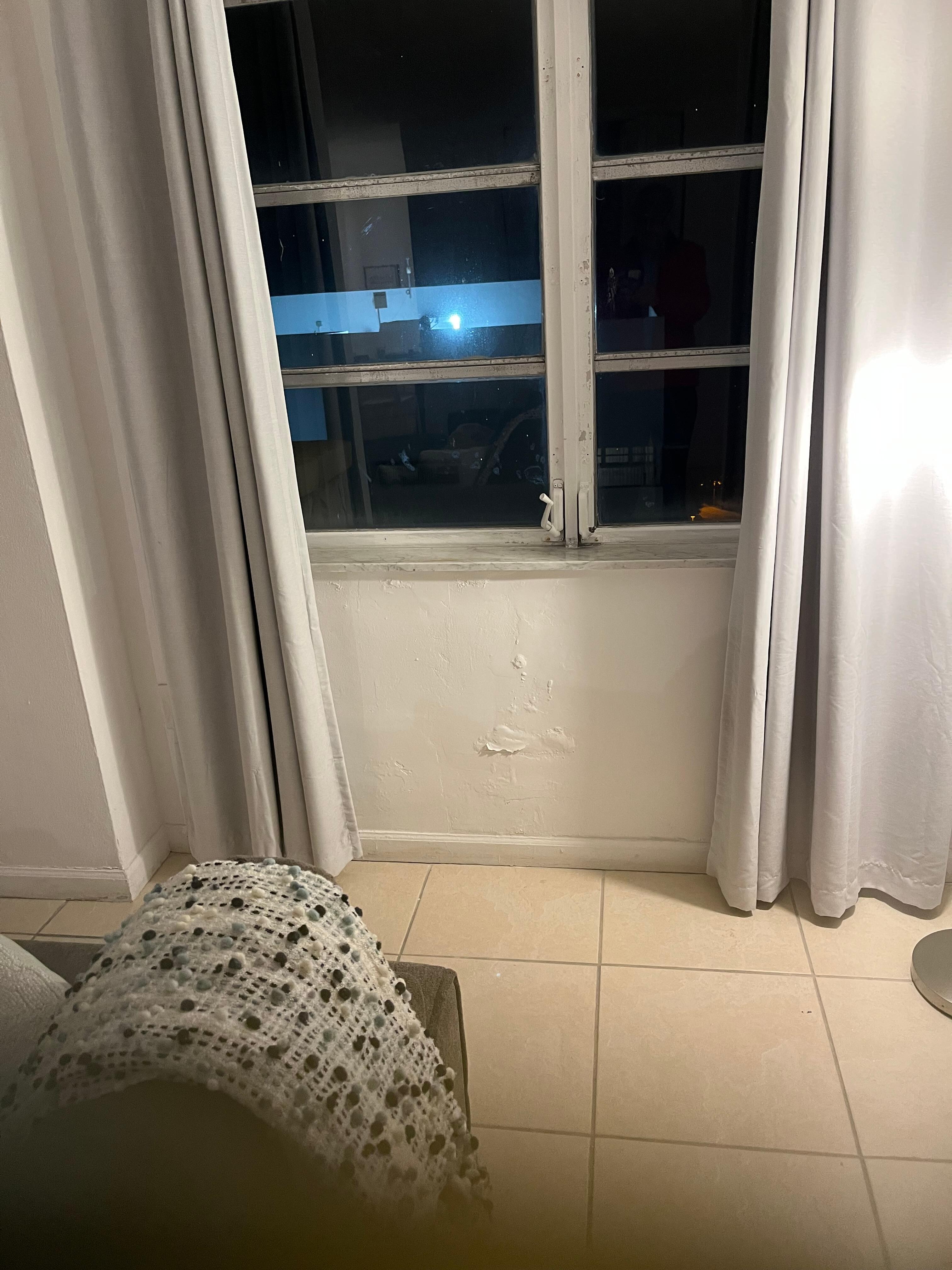 Paint chipping and curtains