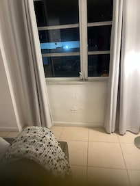 Paint chipping and curtains