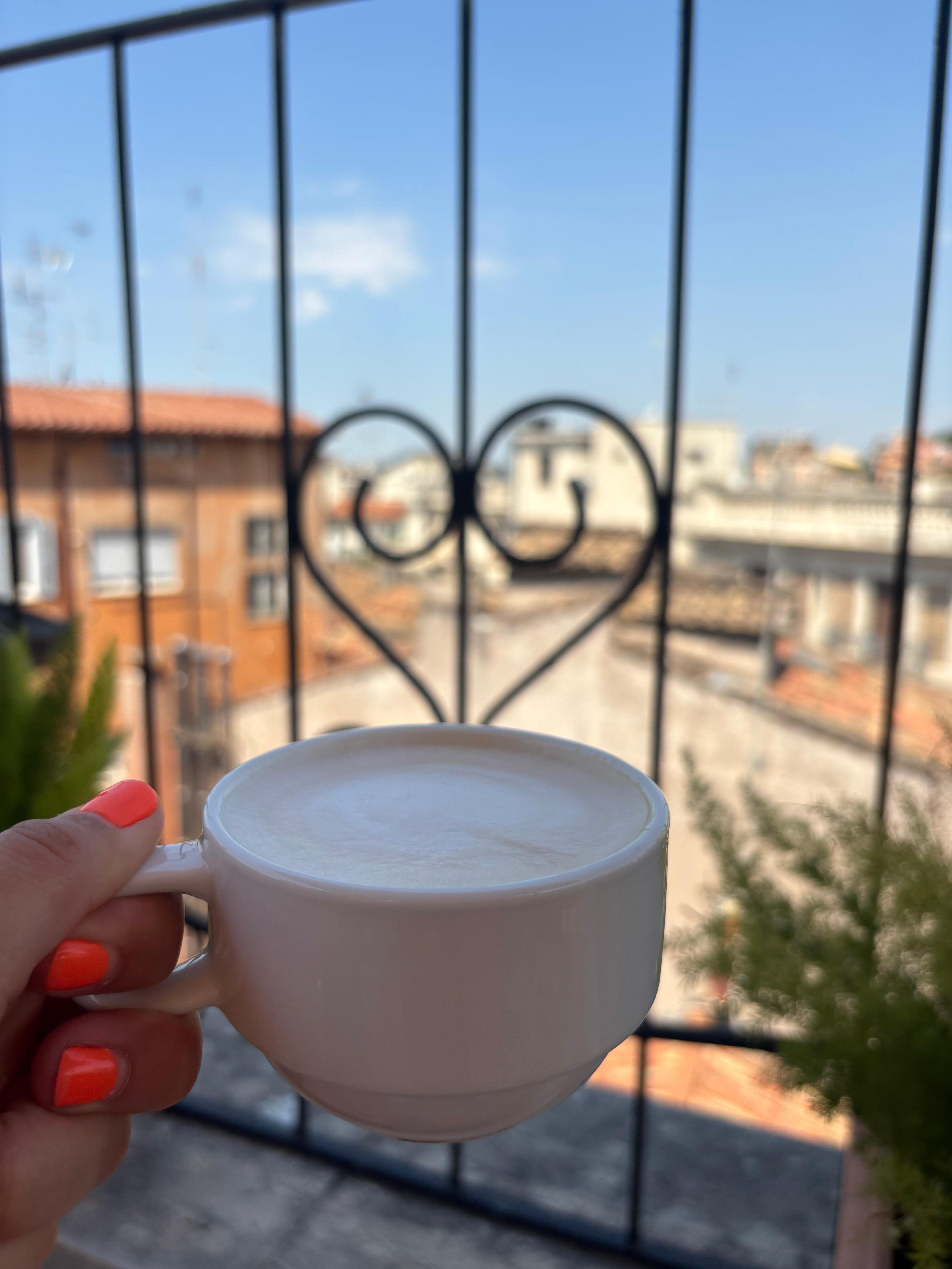 At the terrace for breakfast