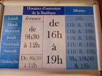 Gli orari della Basilica di Notre Dame della Assunzione