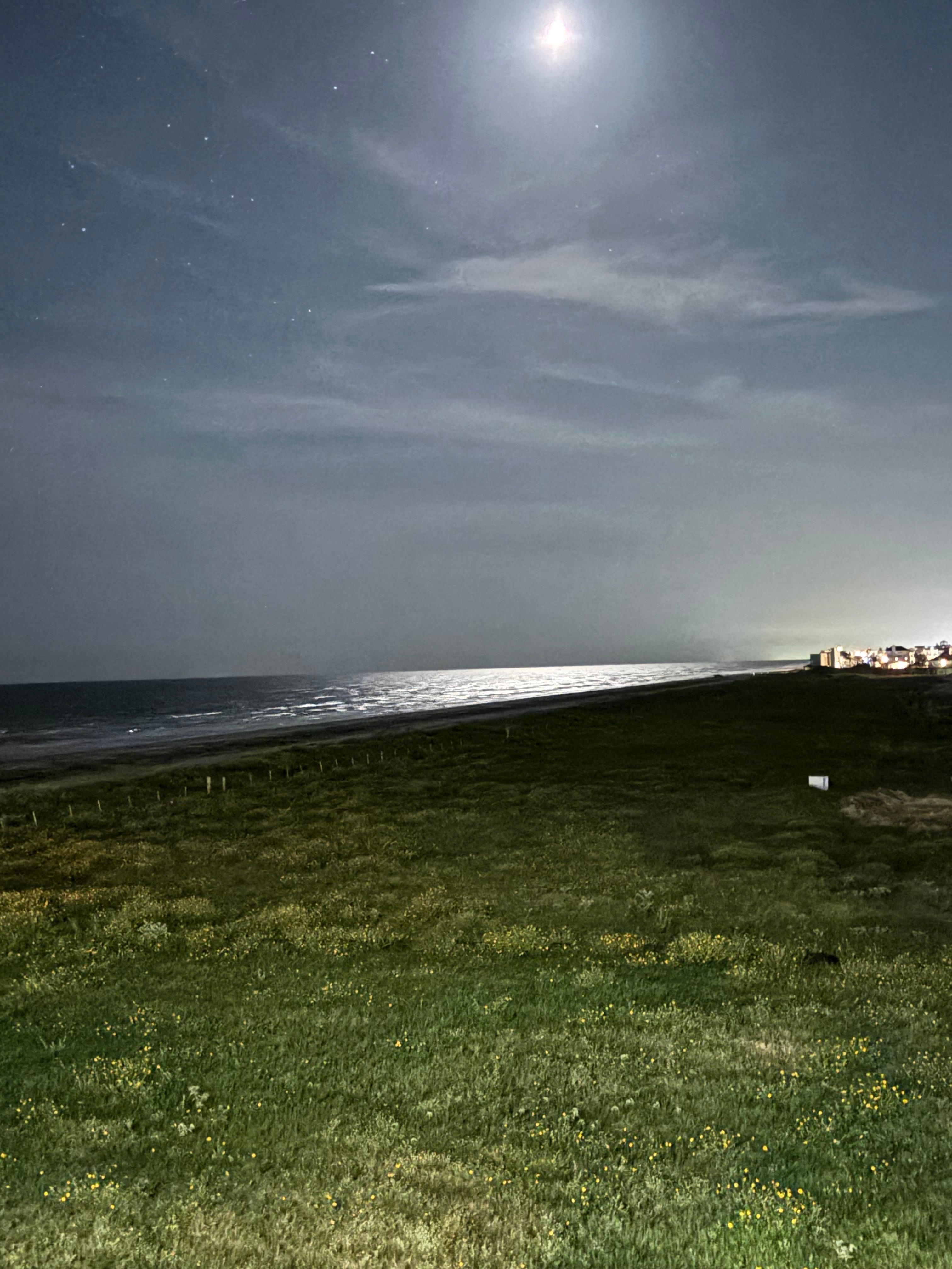 View from the deck at night!