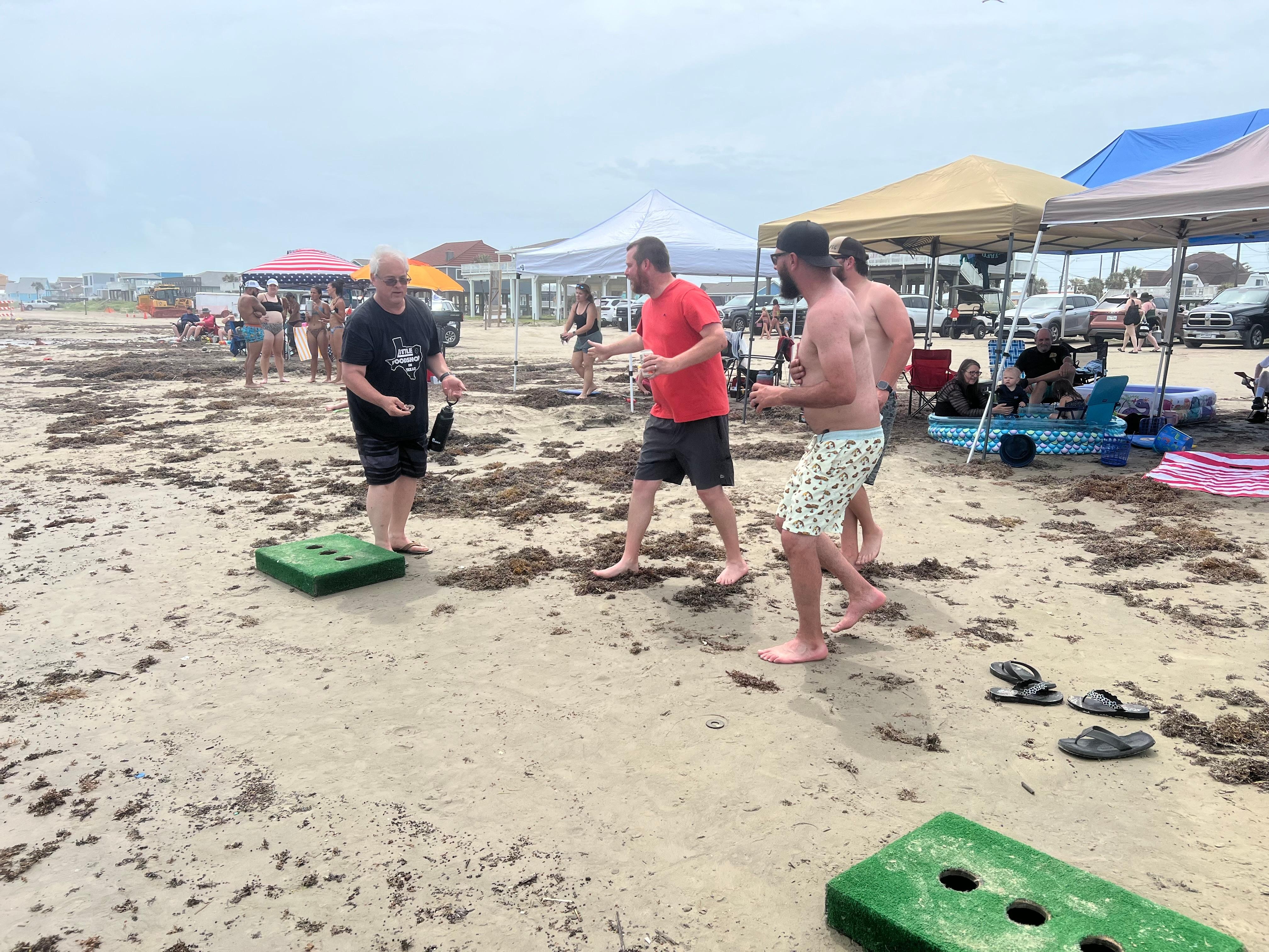 Jamaica Beach just a minute or two from the front door.  