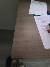 Dirty sticky table top