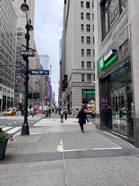 View from hotel to Times Square/super close