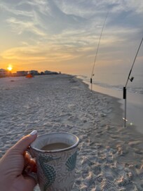 Sunrise on beach.