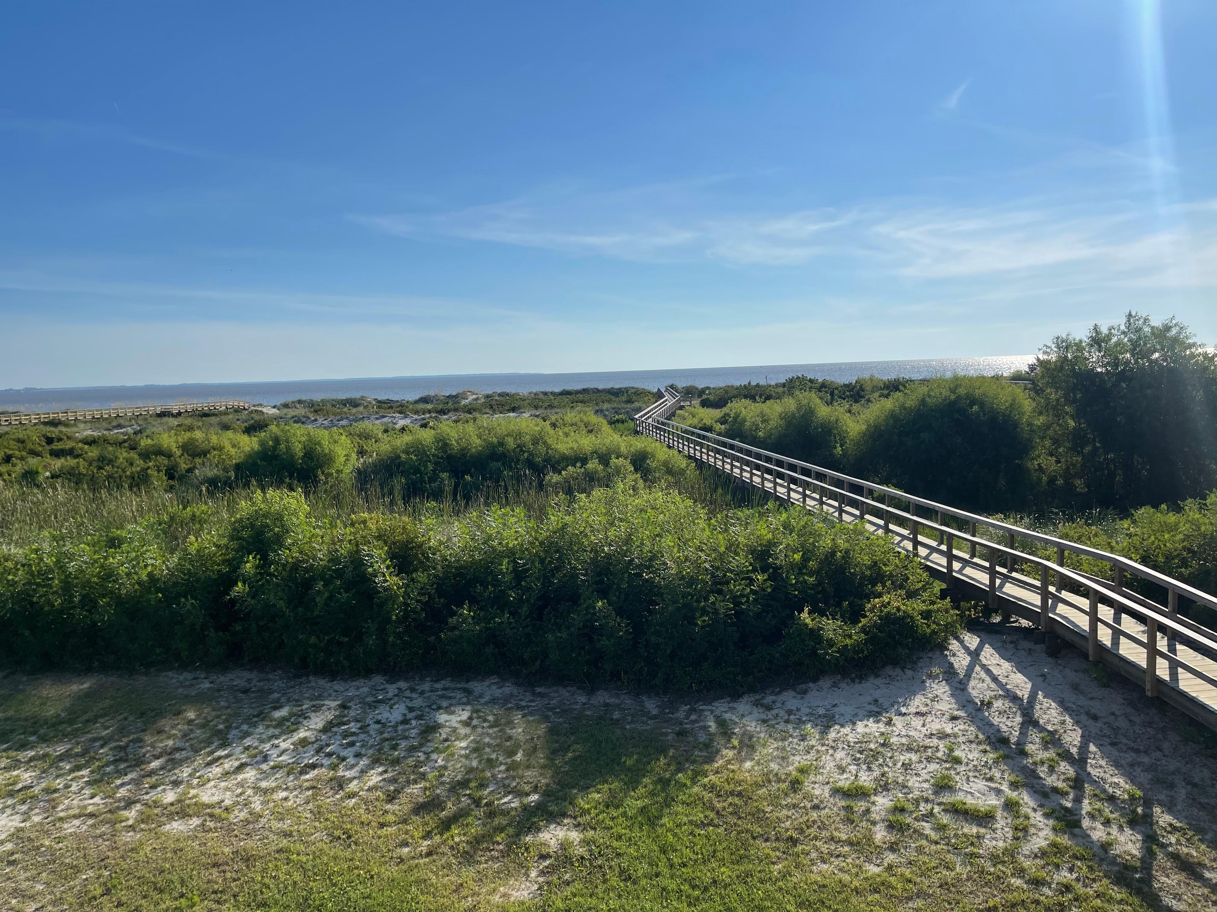 Boardwalk to beach right outside of condo! 