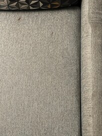 It fits the decor but makes the room seems worse than it is.