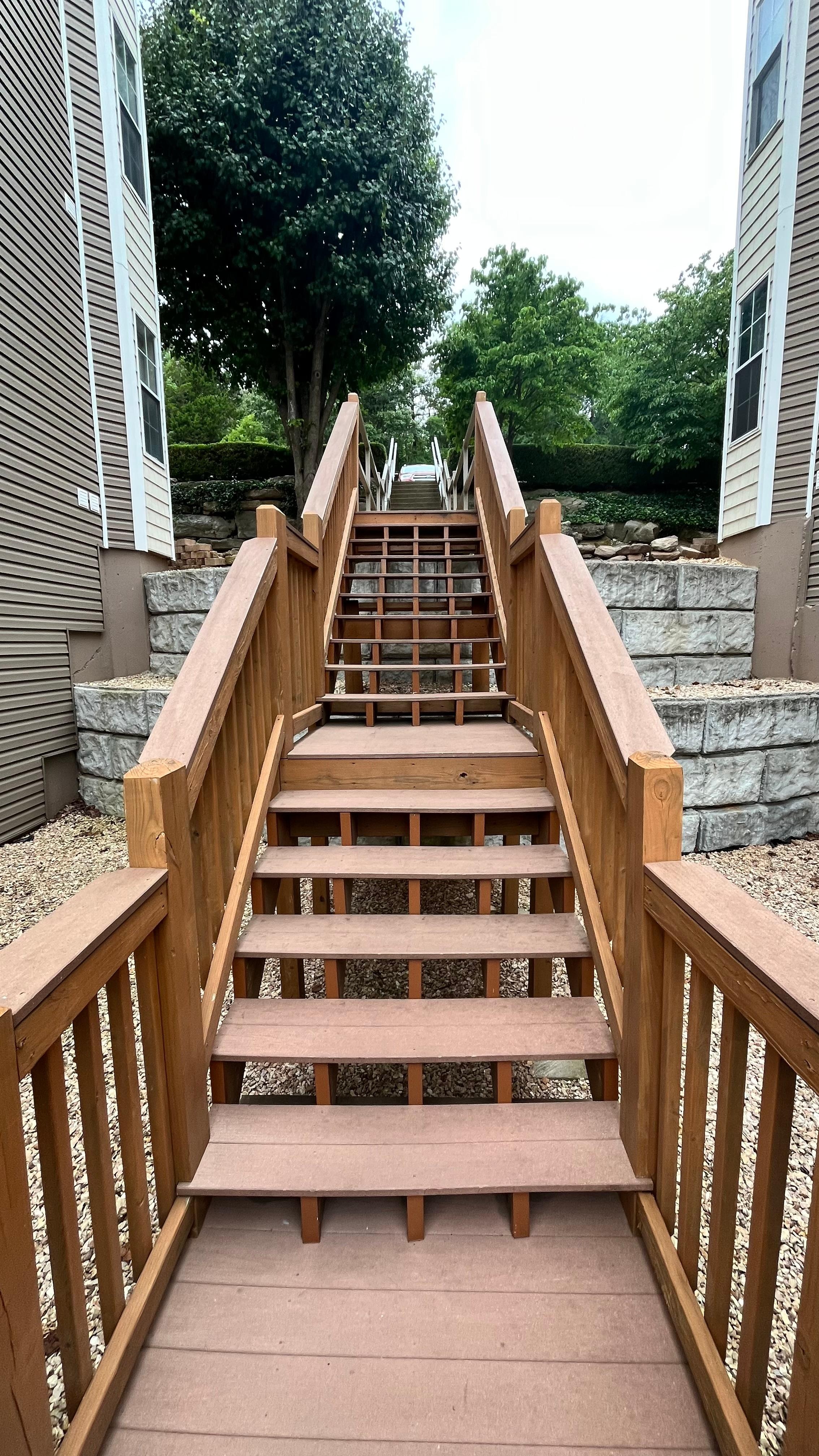 Steps from parking lot to condo door 😳