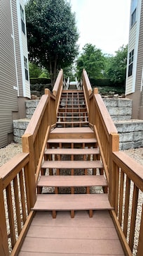 Steps from parking lot to condo door 😳