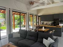 Open plan living and kitchen area