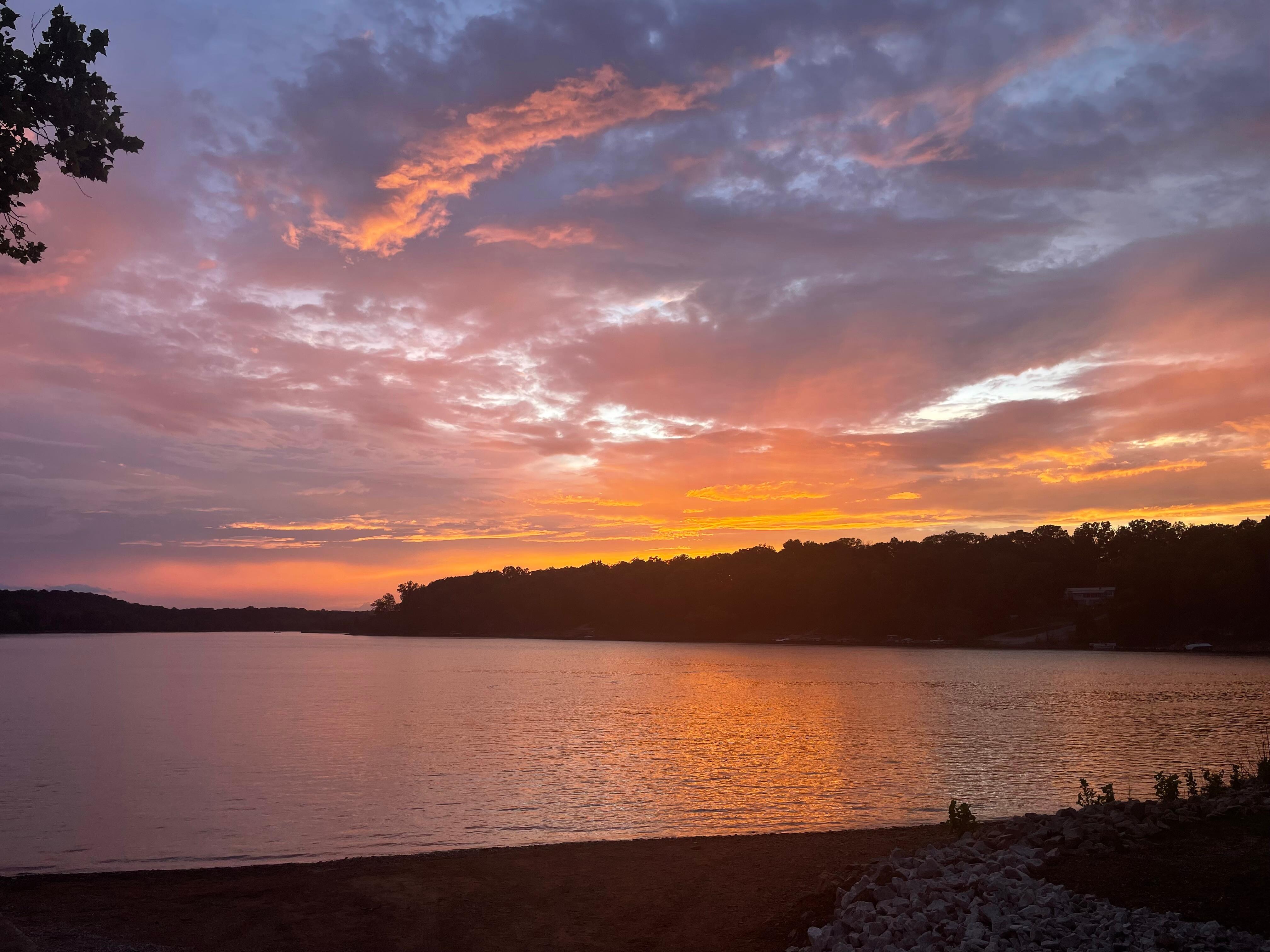 Sunset at the boat ramp & swimming area