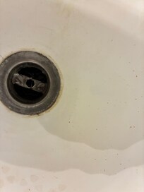 Water drained slowly and you could see it was from a hair clog
