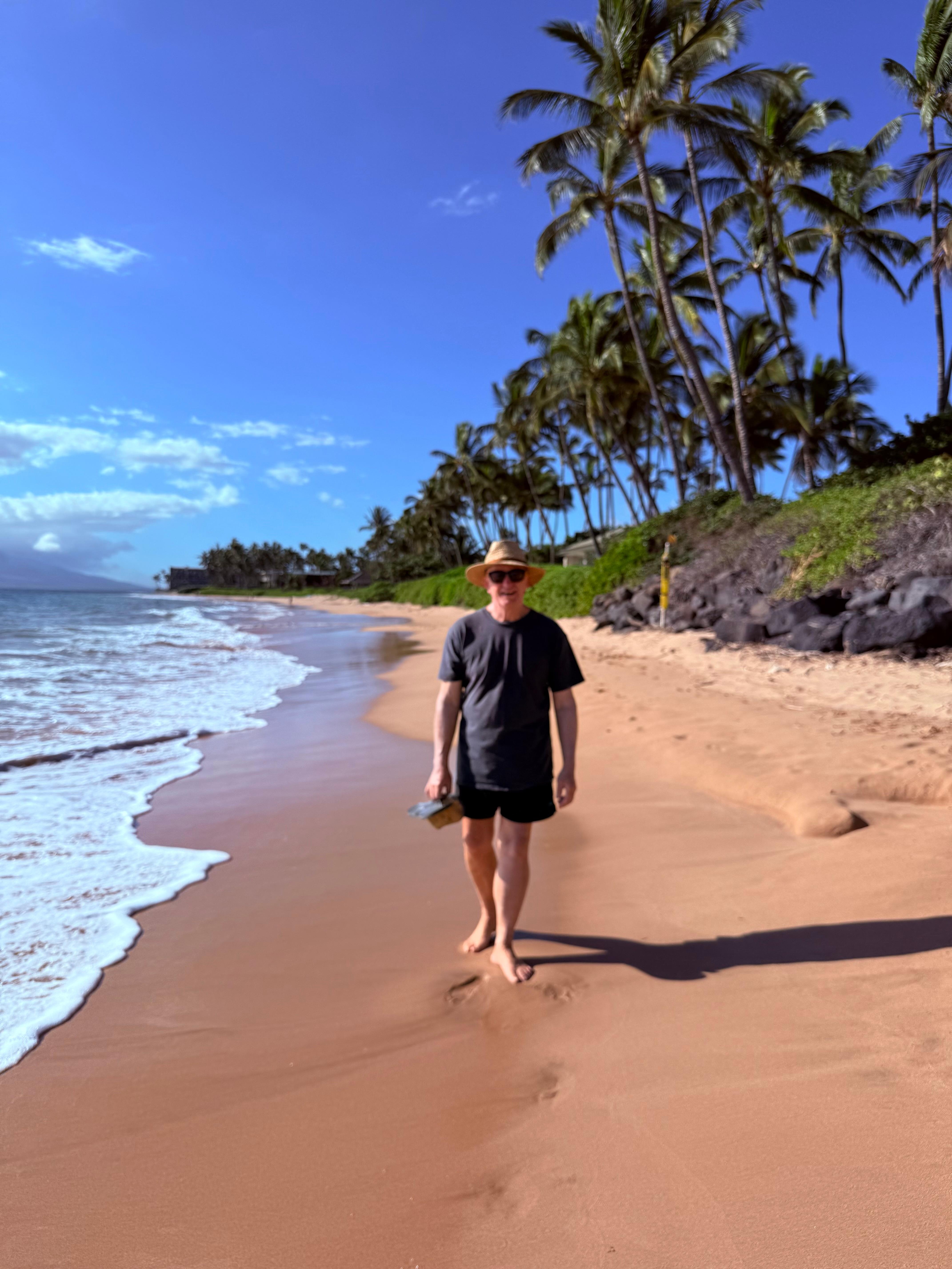 Golden sand beach  on the village doorstep