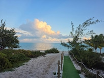 Walkway to the beach thats so close