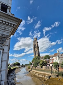 View up the river from the terrace