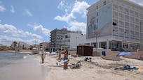 Hotel vom Strand aus fotografiert