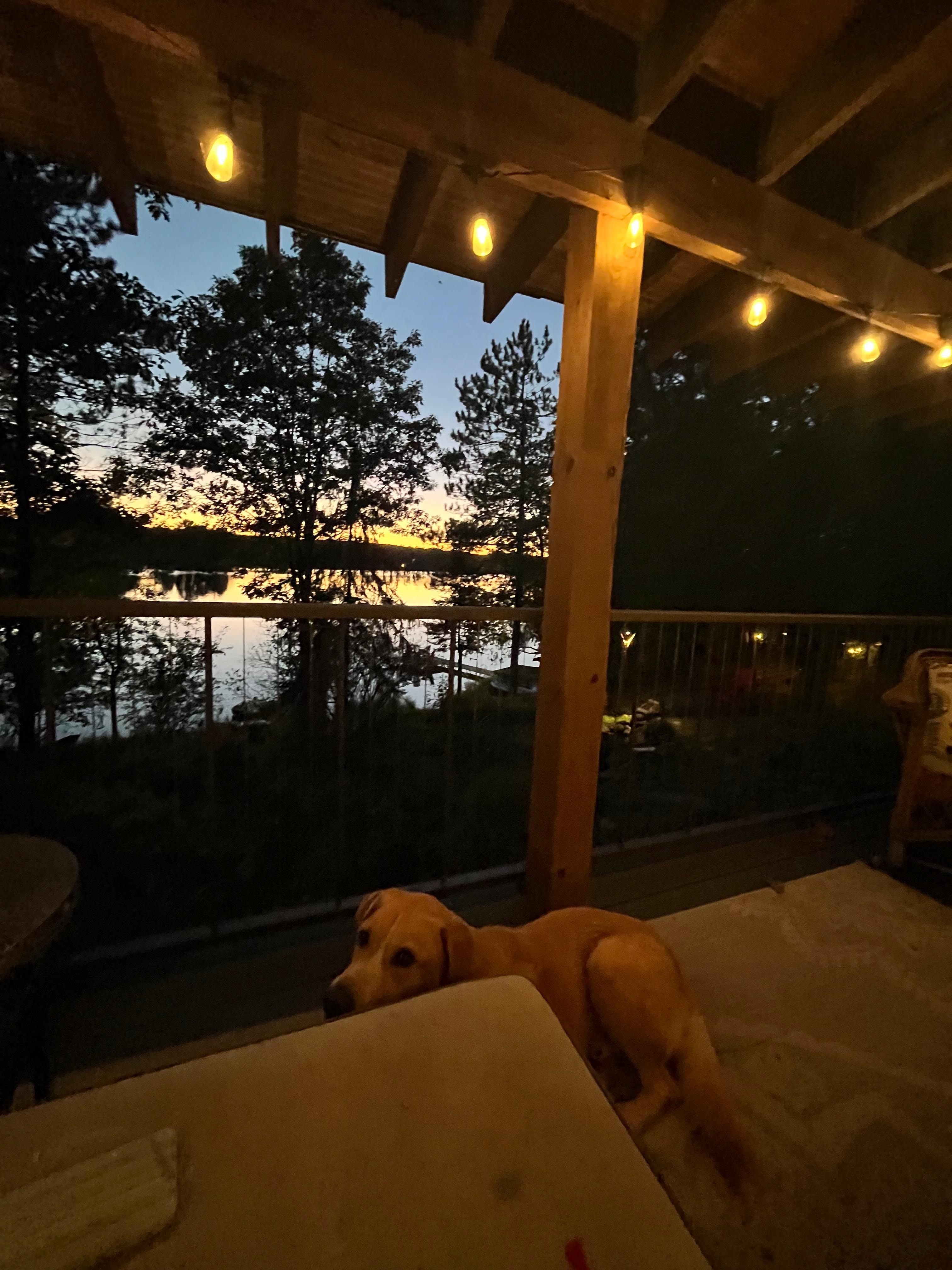 Stunning sunsets from the deck off the kitchen 
