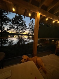 Stunning sunsets from the deck off the kitchen