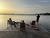 Fishing and relaxing on the dock
