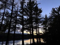Sunset on Woods Pond.