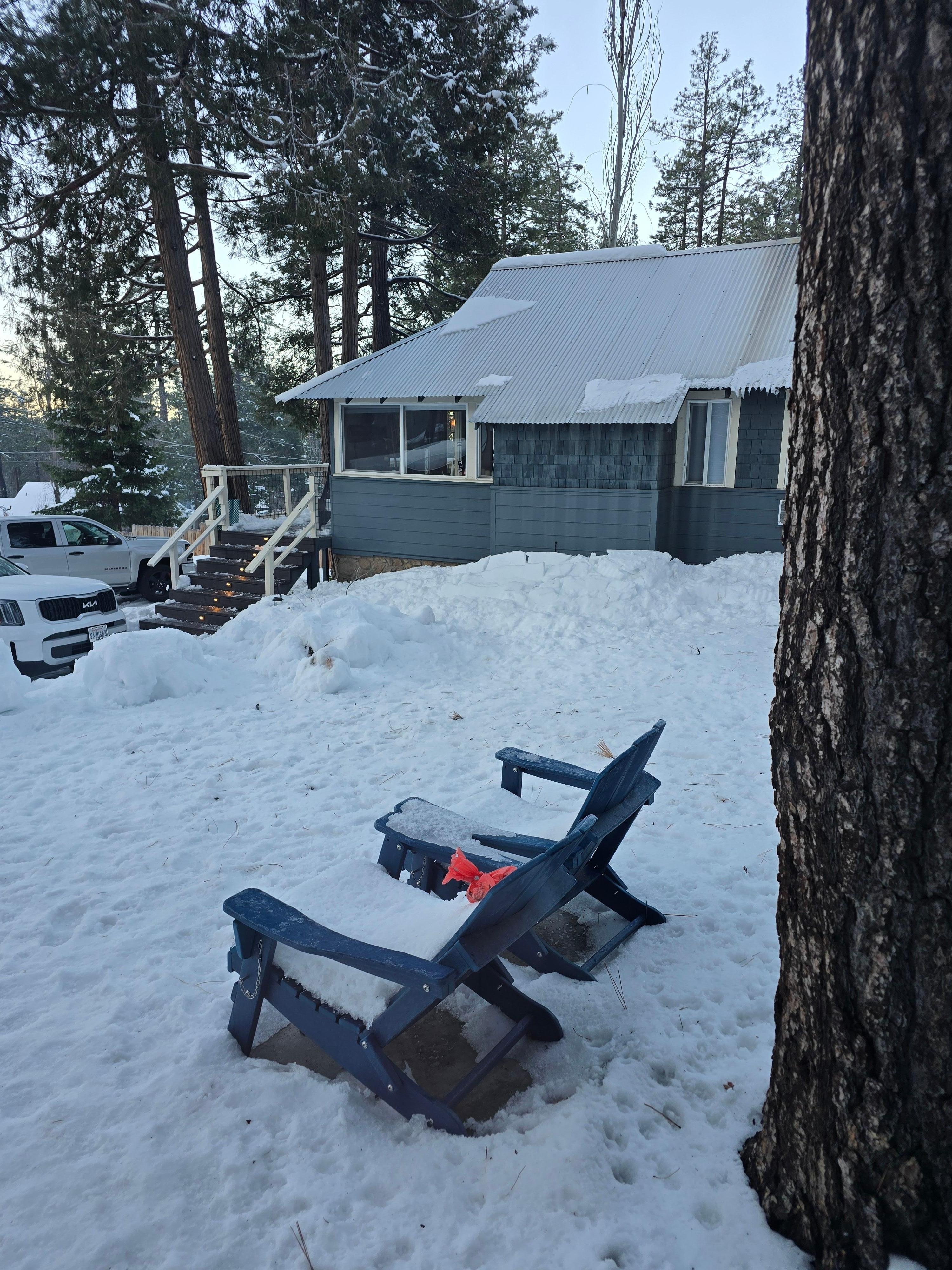 Side view of larger cabin.