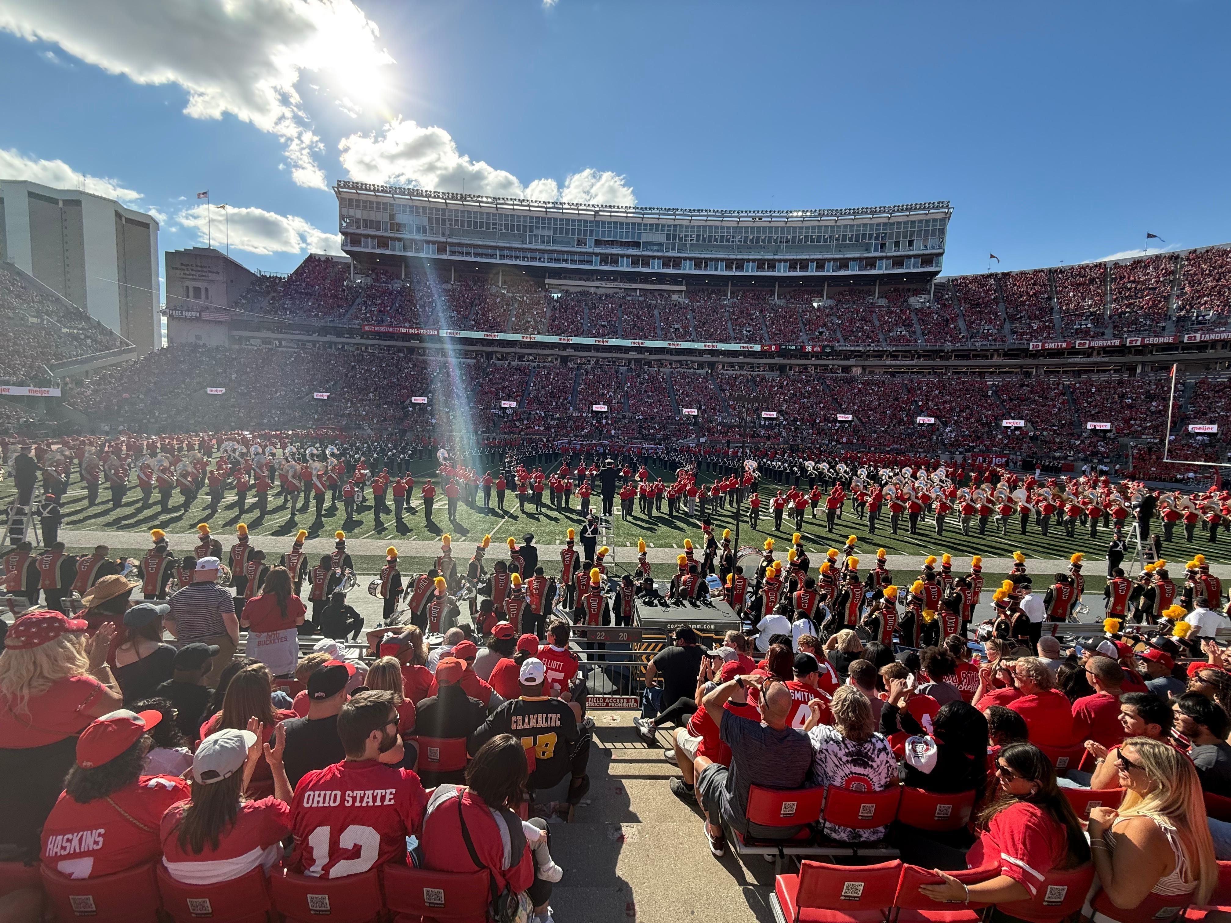 Halftime at the Ohio State Buckeyes game 