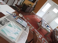 I enjoyed having plenty of space to work (and intended to use the whole floor - maybe another trip!)