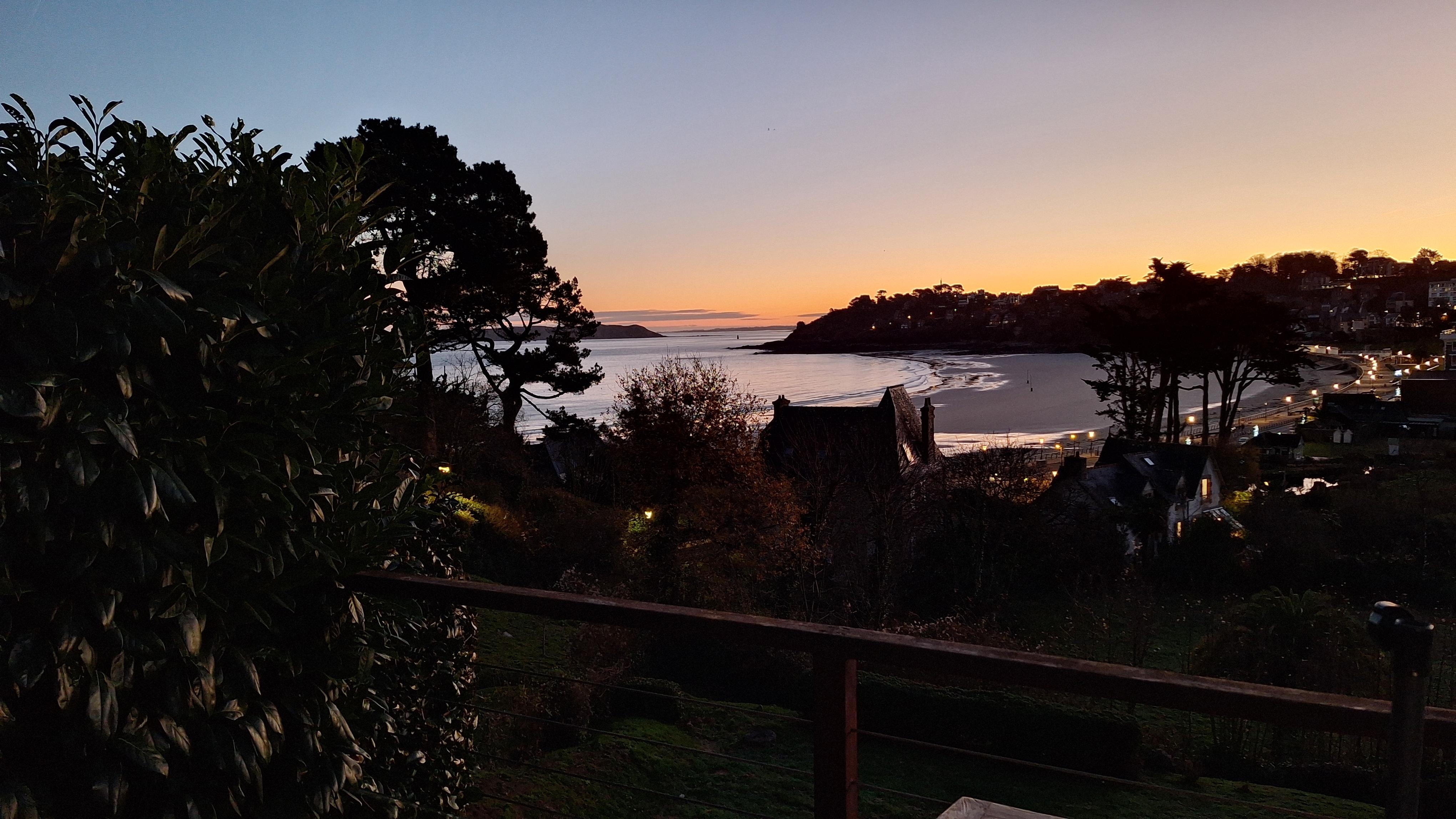 Vue depuis la terrasse tôt le matin
