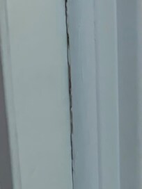 Looked like black mold in the seams around the door.