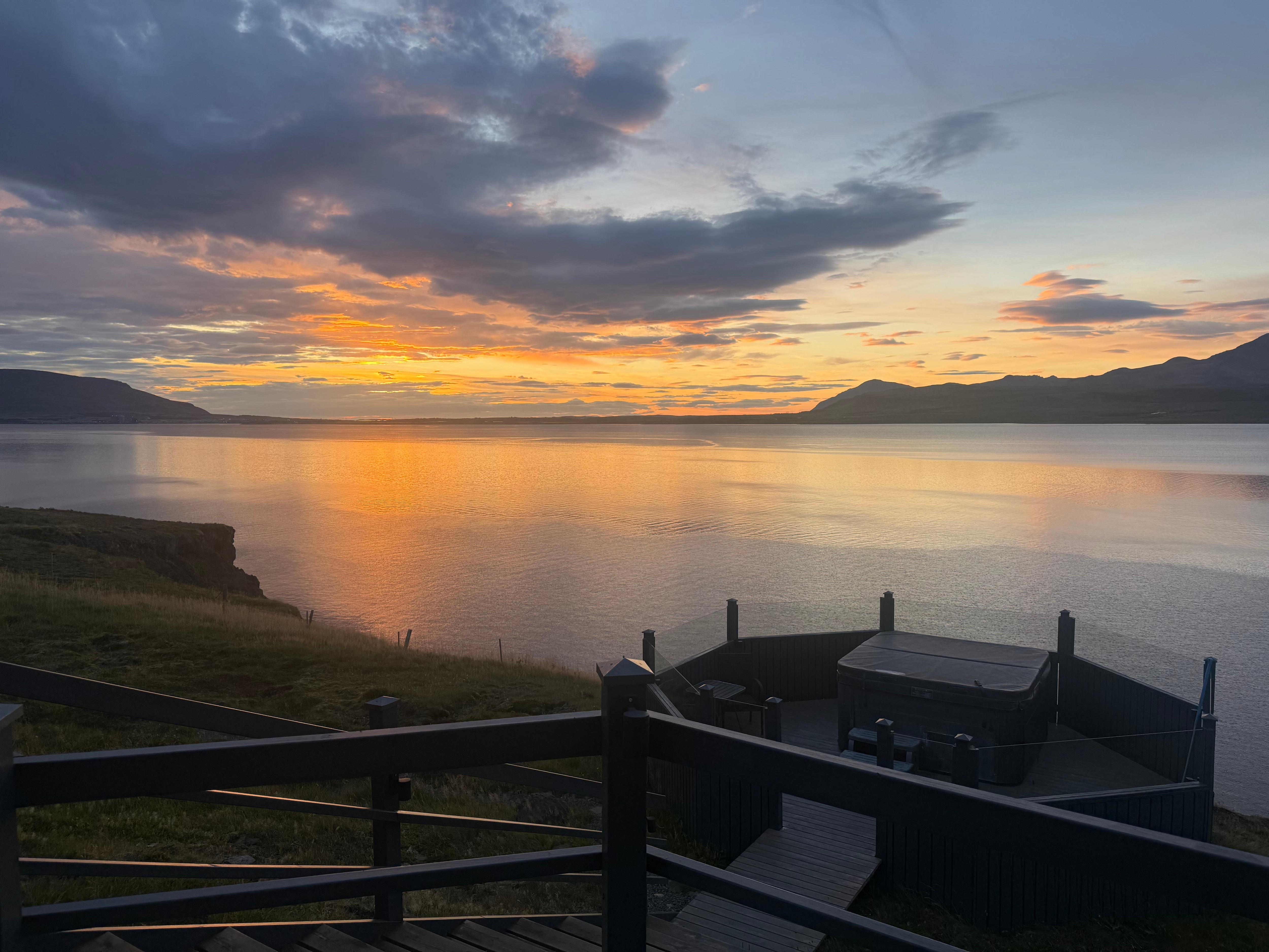 Sunset from the back porch on our last night 
