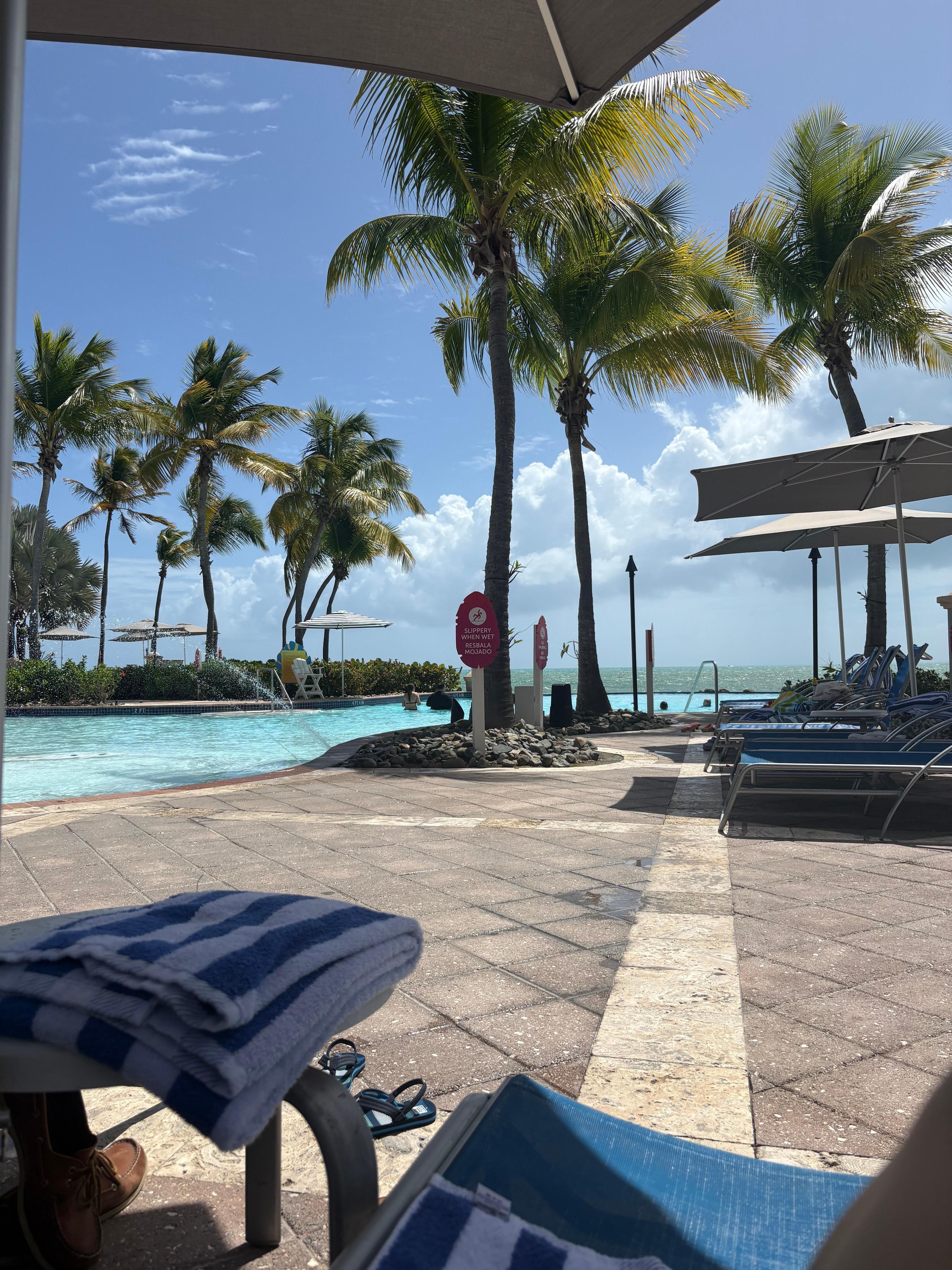 Pool area at water park