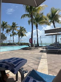Pool area at water park