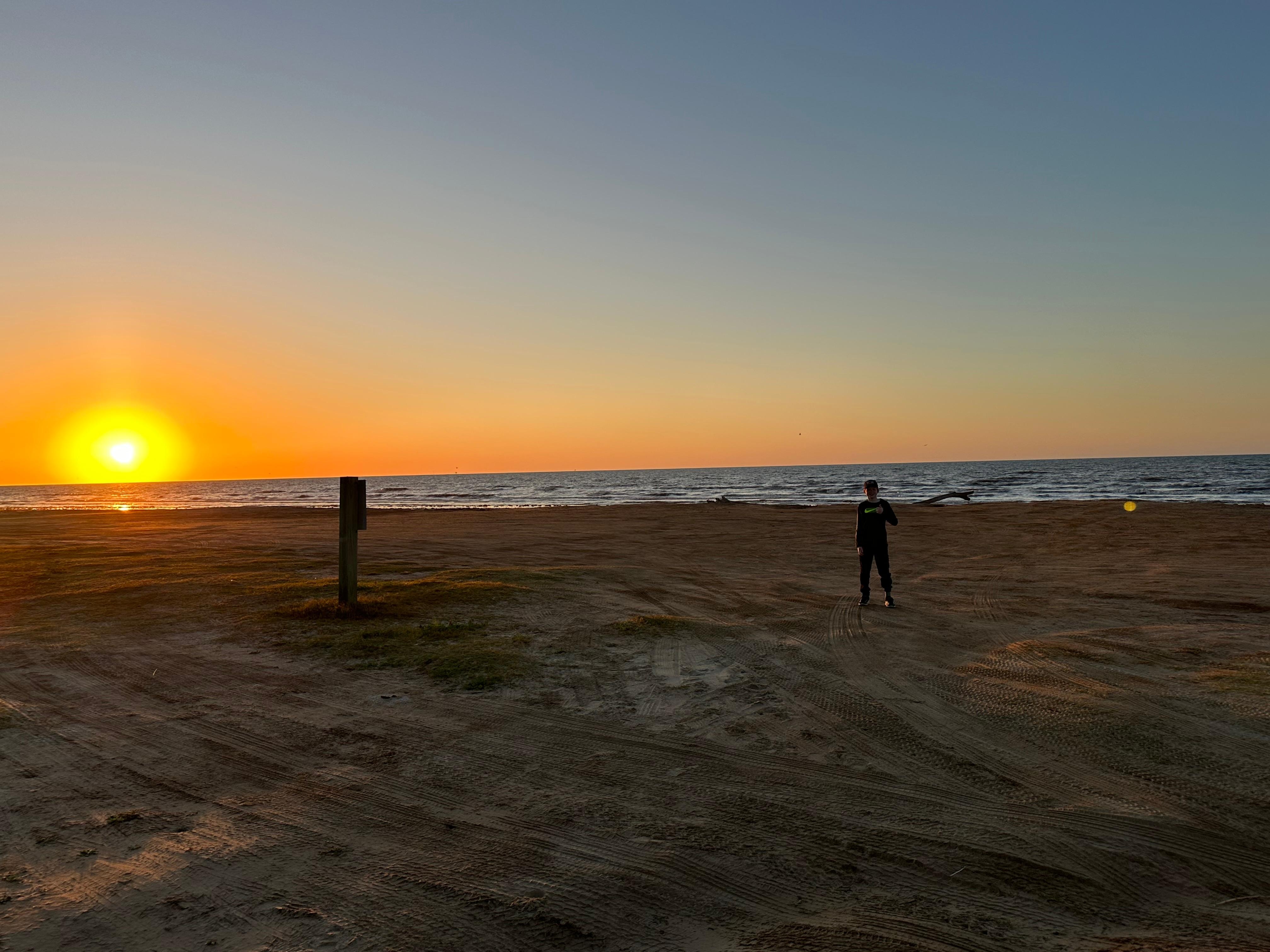 Sunrise steps from the house