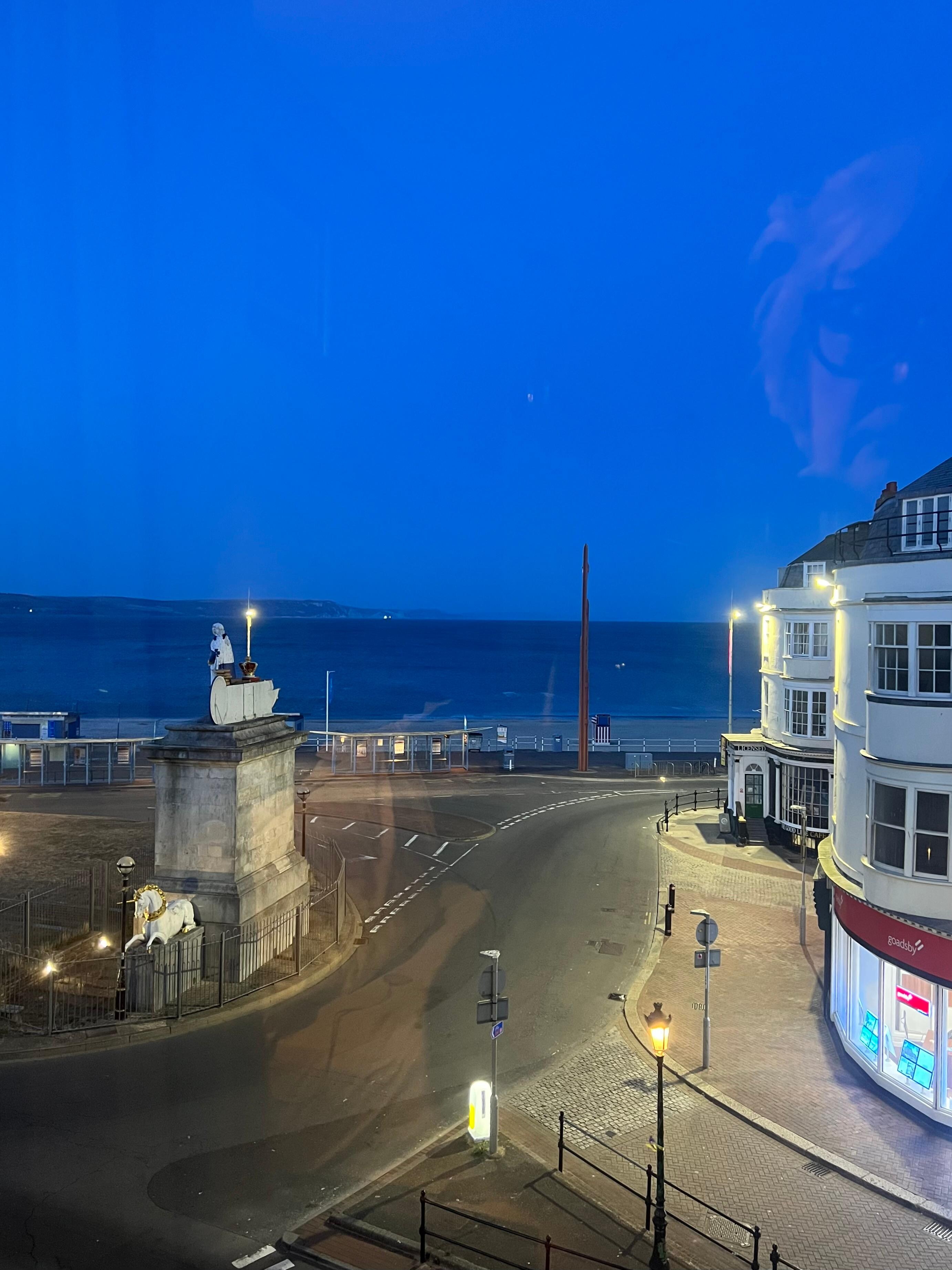 utsikt från vårt rum mot stranden