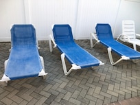 dry rotted pool chairs