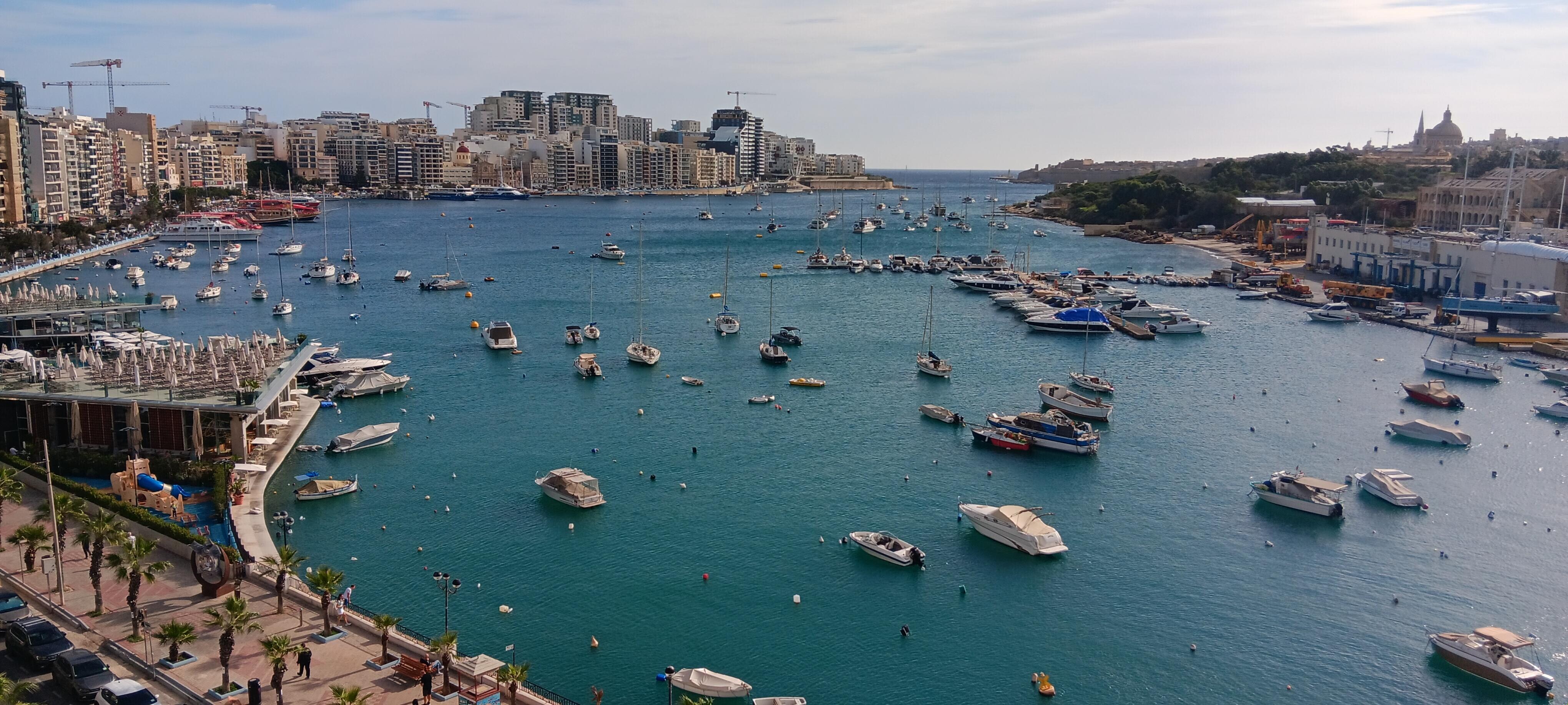 Utsikt från takets poolområde