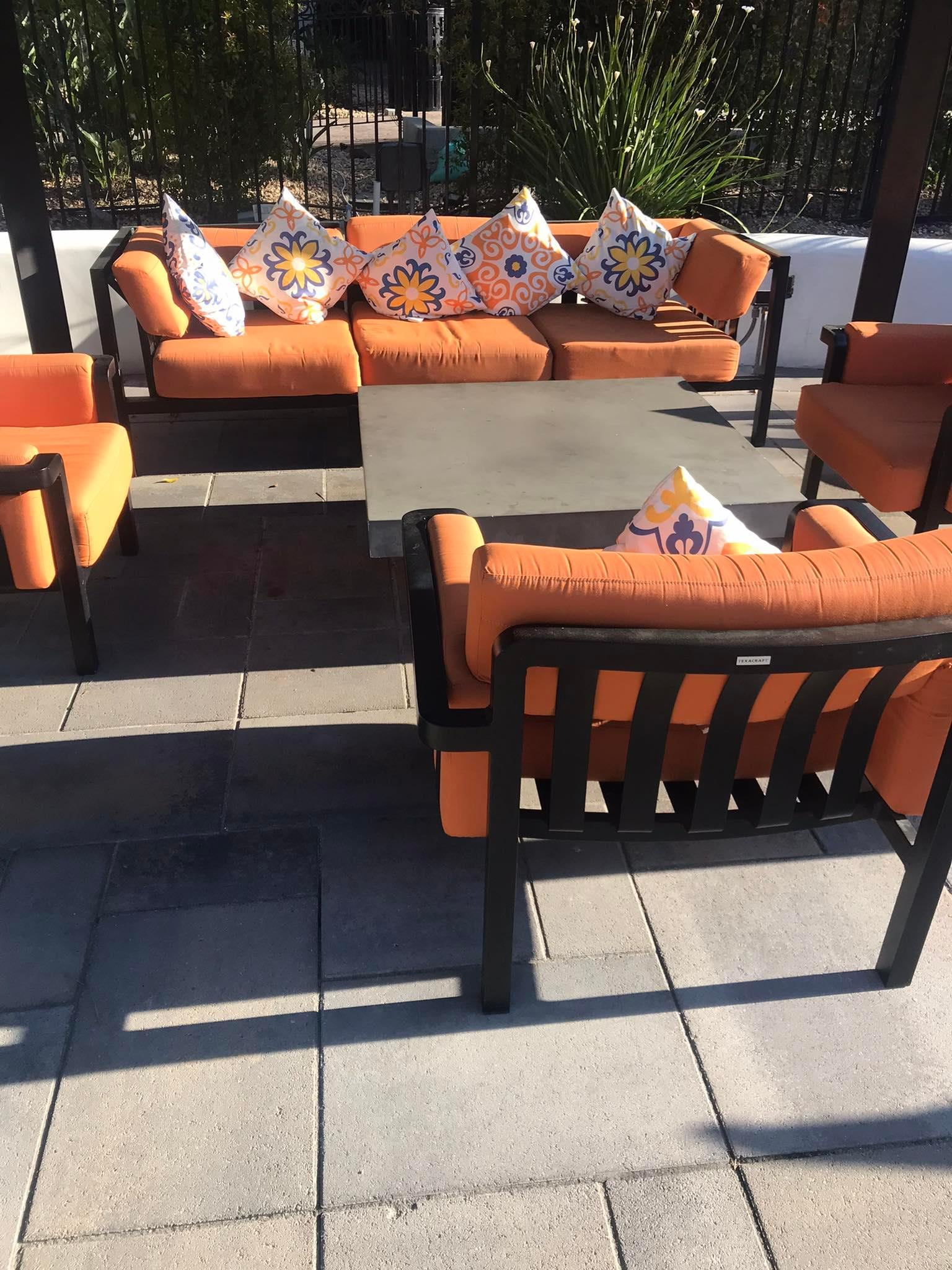 Nice patio furniture, near gazebo & pool area
