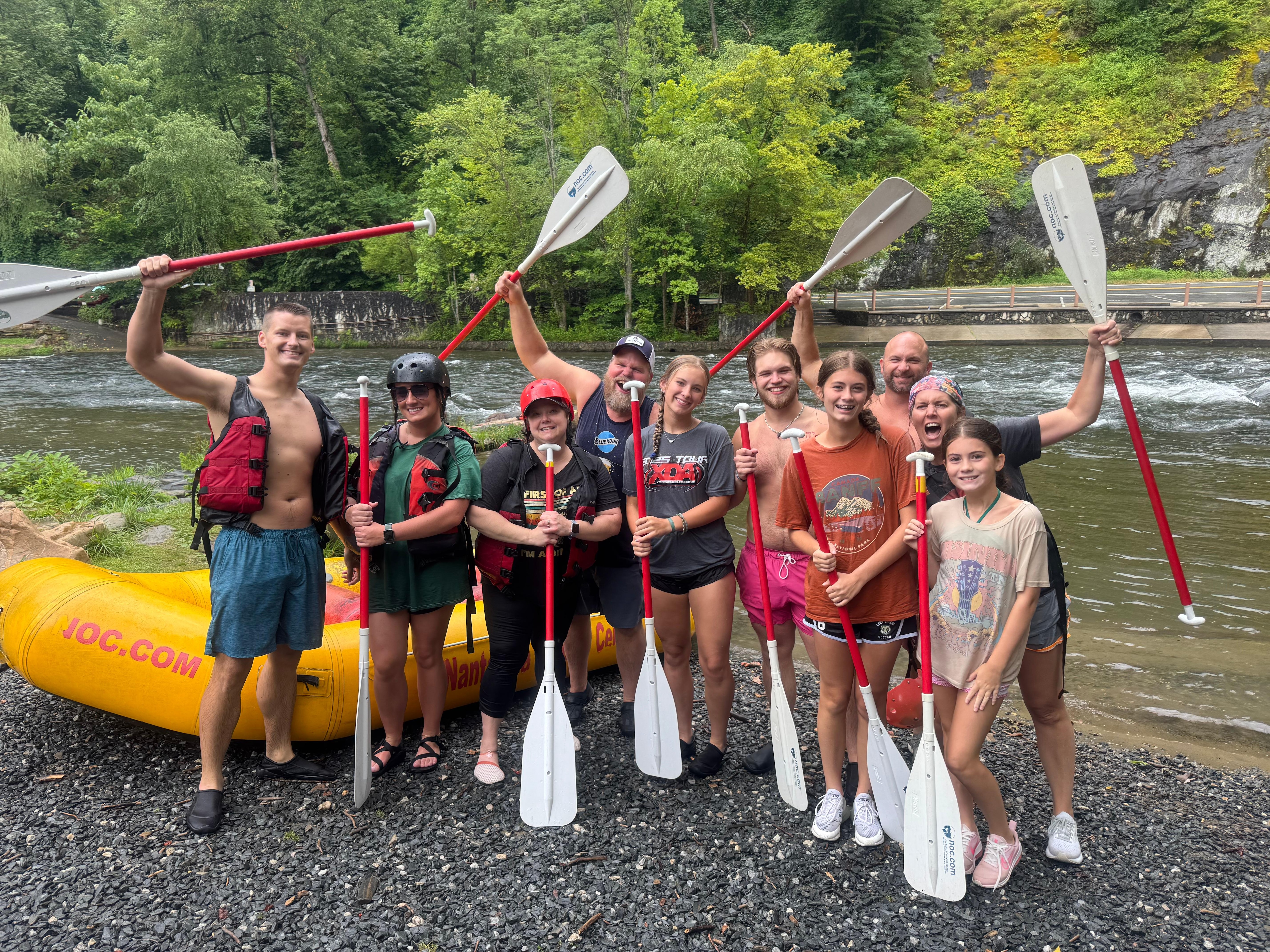 White water rafting.