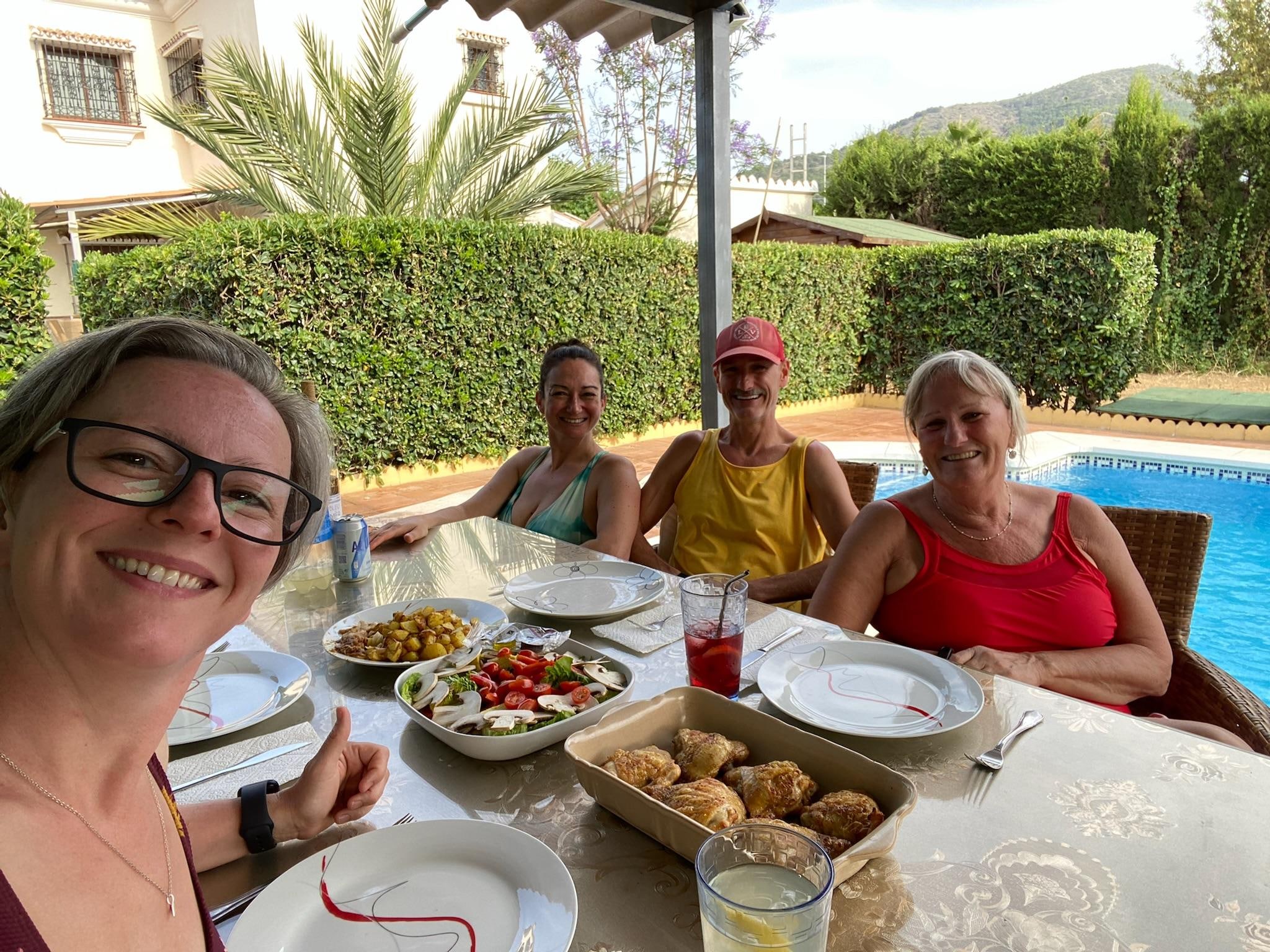 the BBQ made for a delicious relaxing evening by the pool