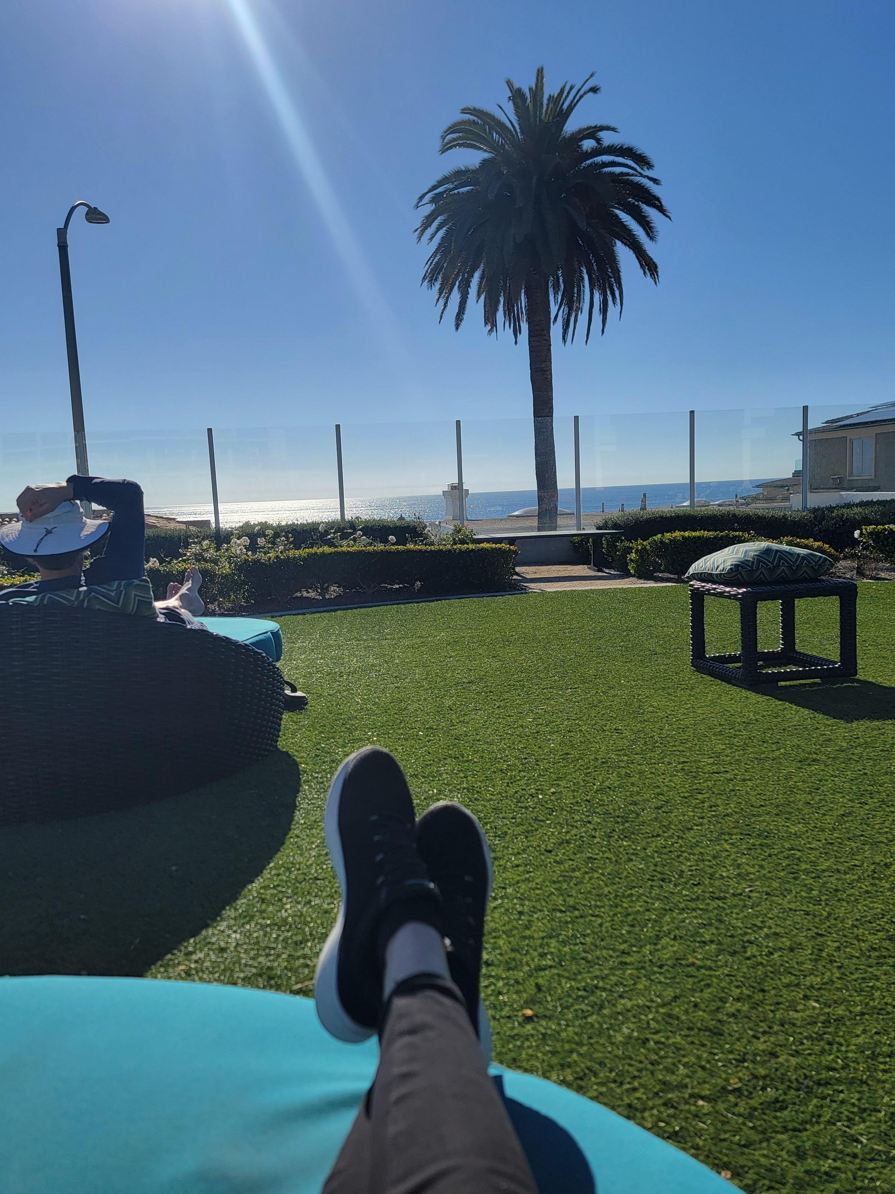 Beach view from the pool