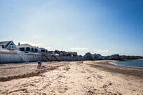 Beach at low tide looking north east.