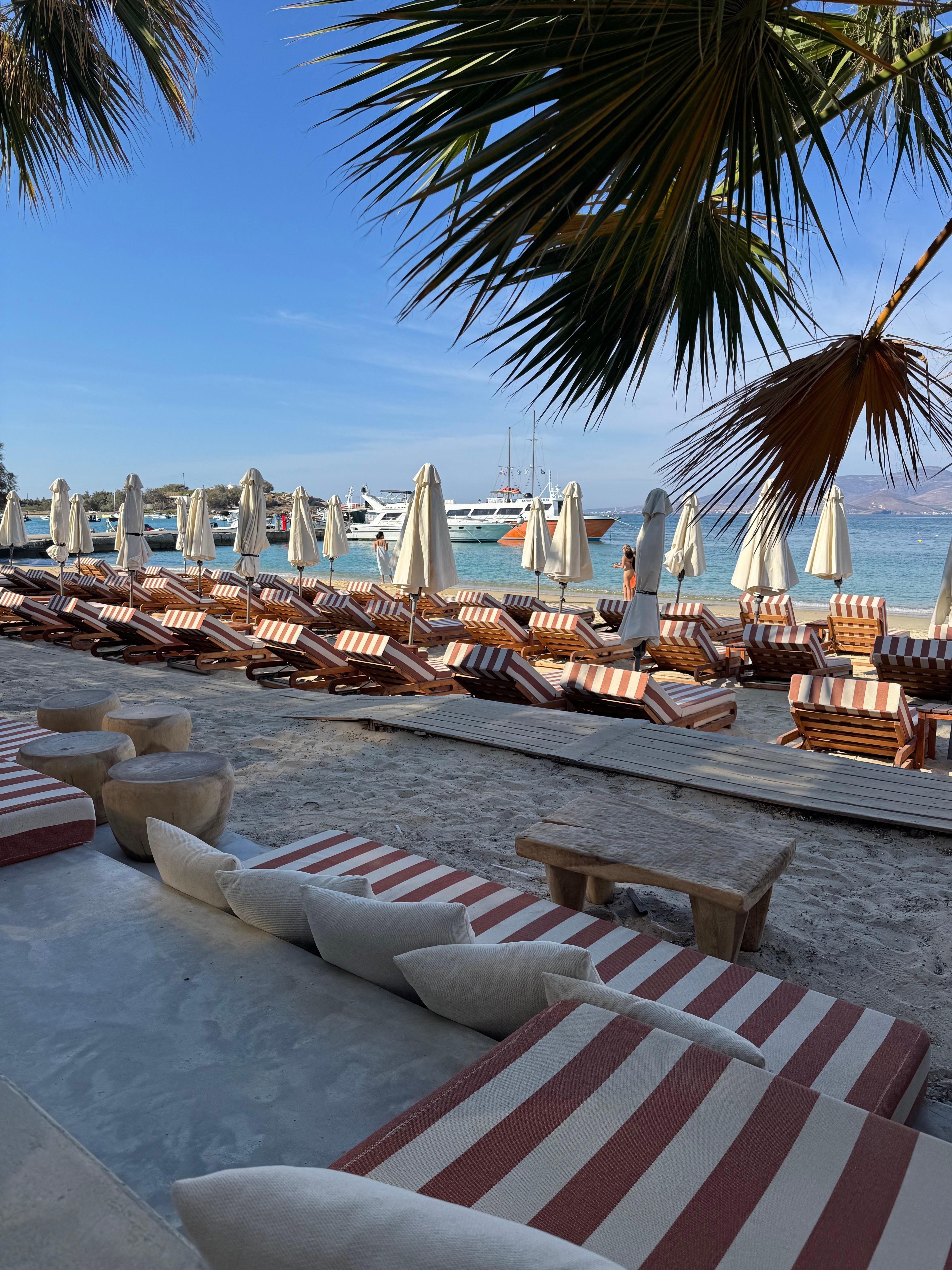 Beach view from the restaurant