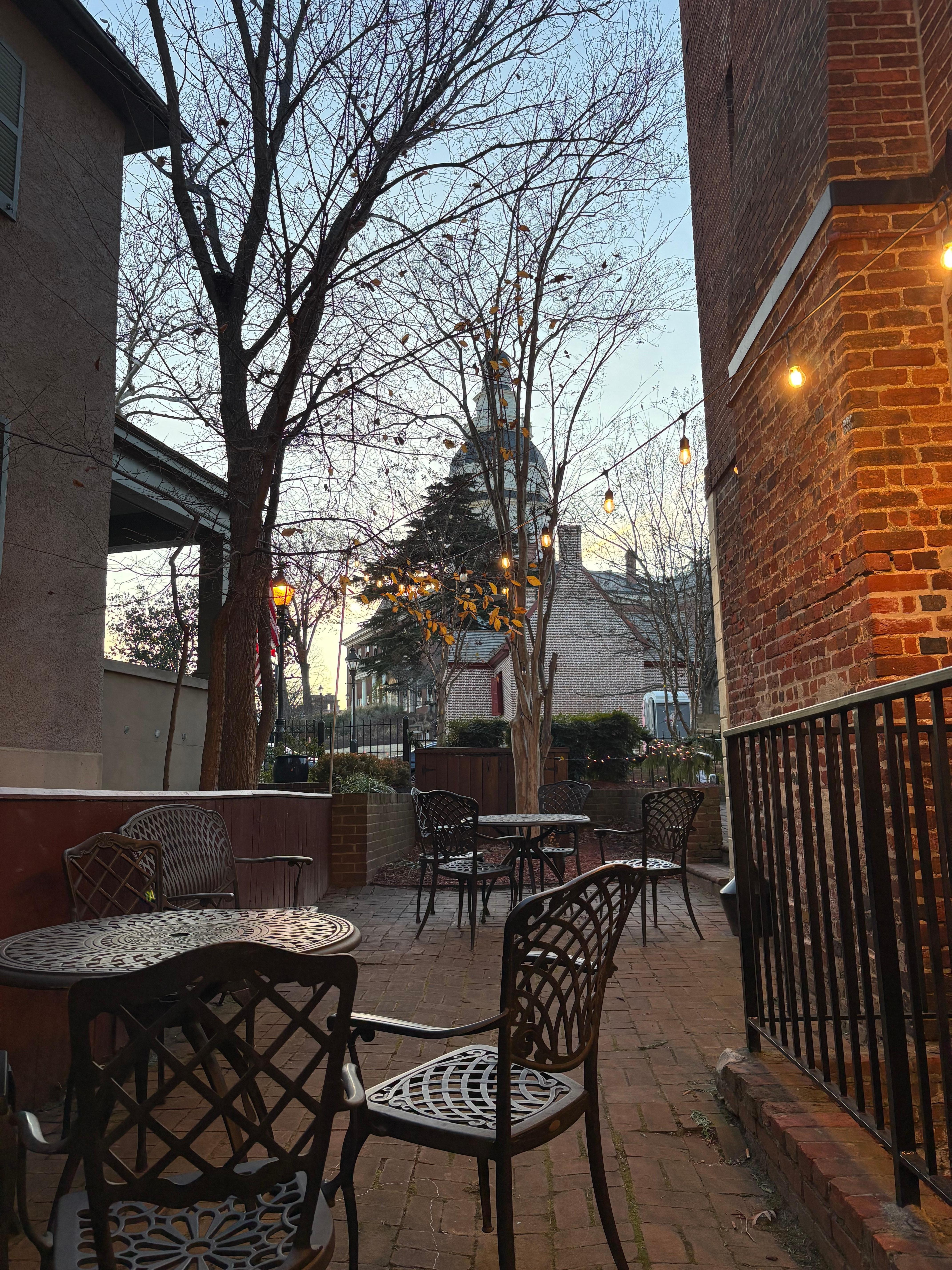 Outside patio was adorable! Inside was charming 