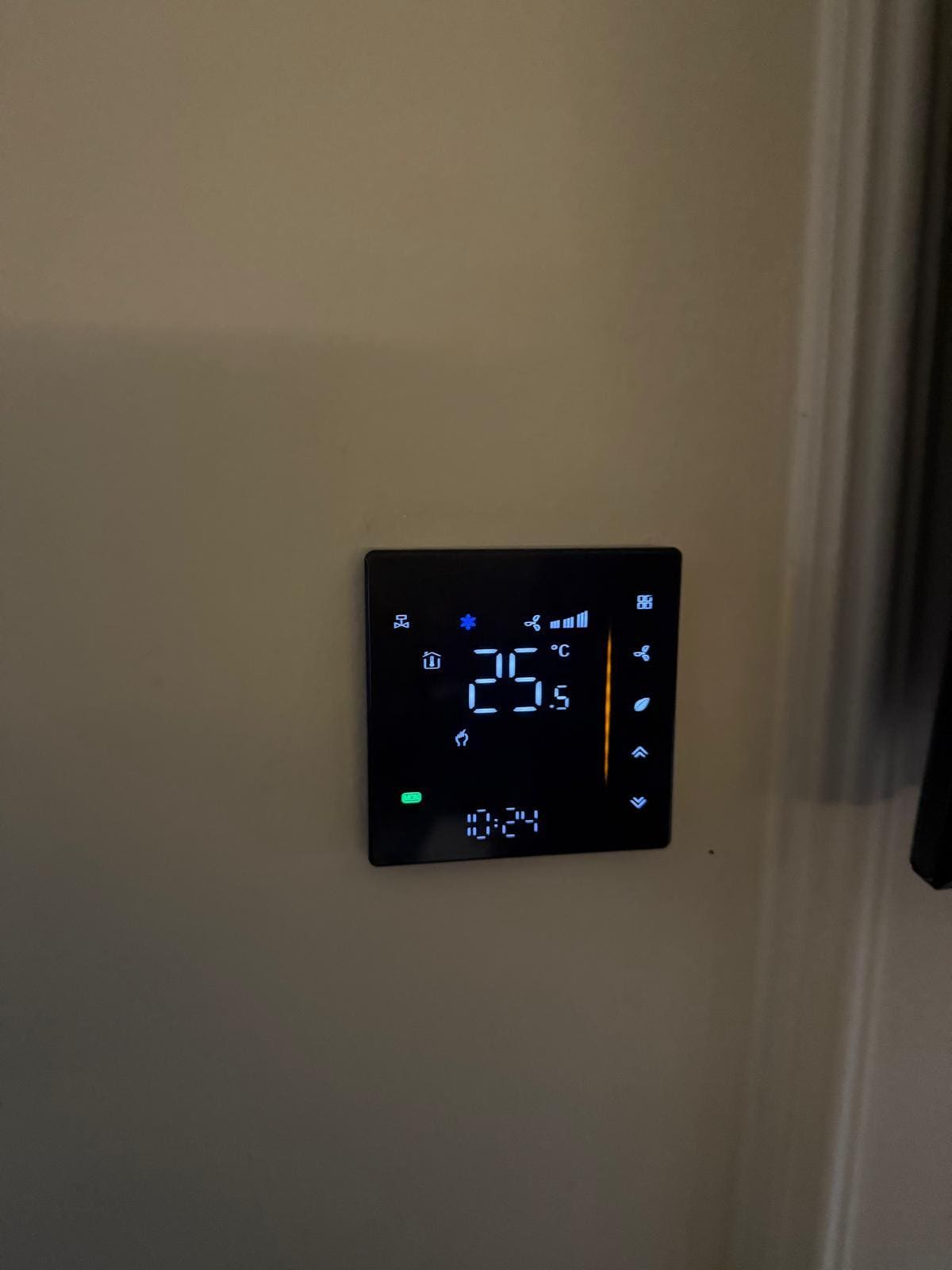 The temperature of the room, it peaked at 28°