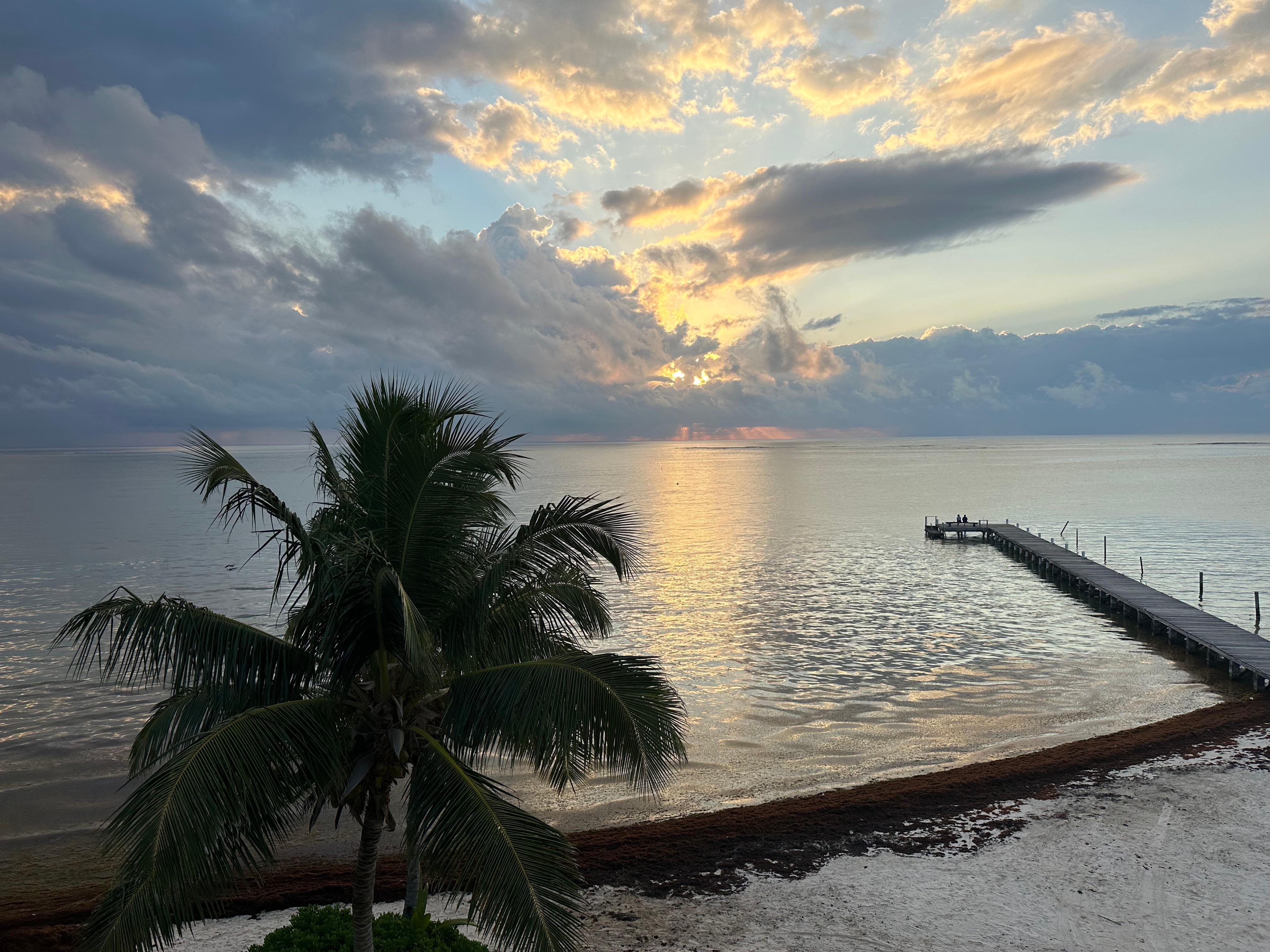 Outdoor deck view ocean