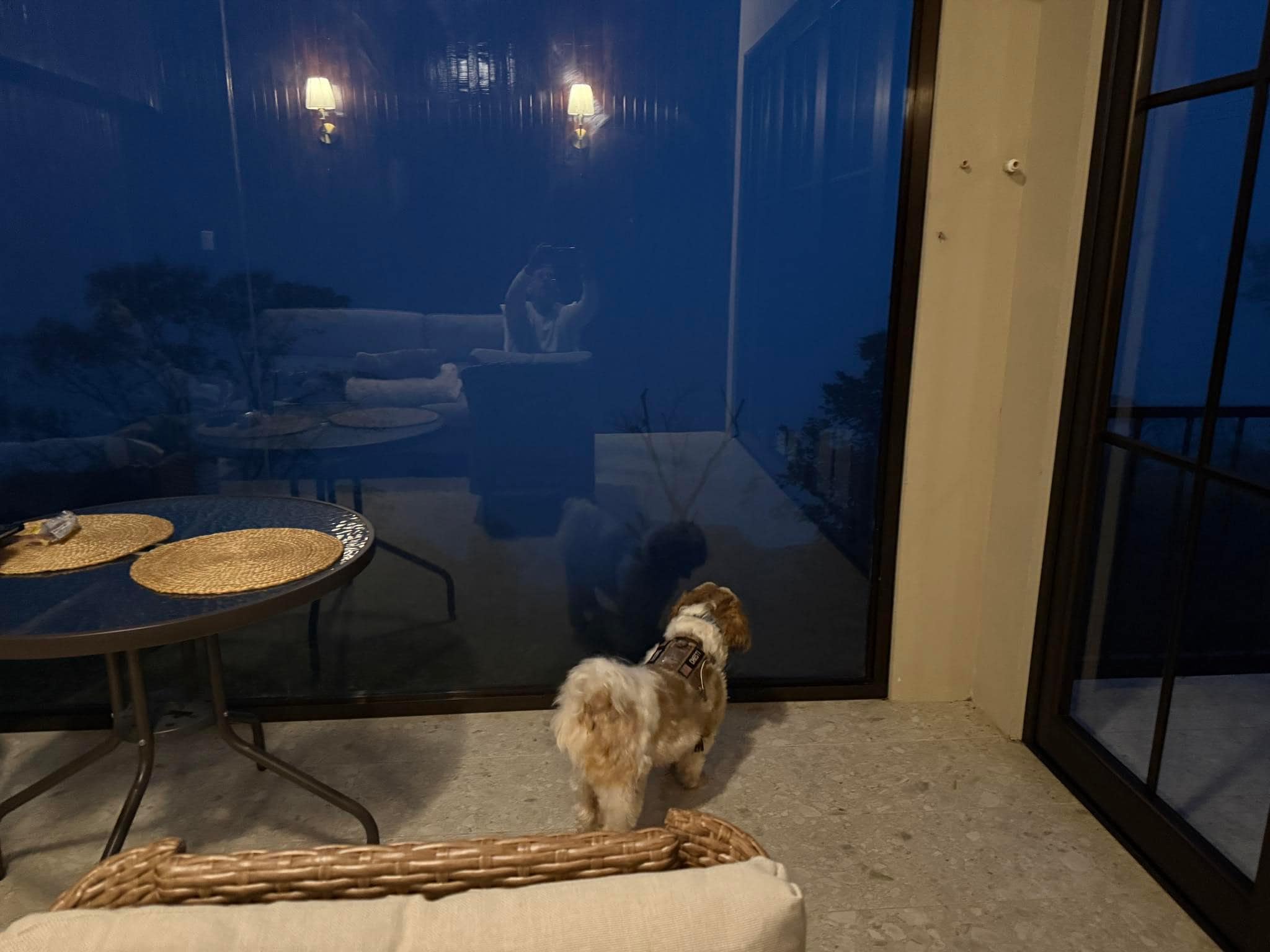 Sitting room in the dark