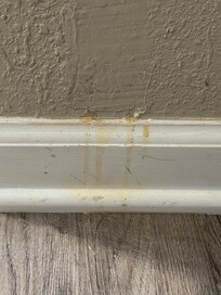 Dirty wall in bathroom