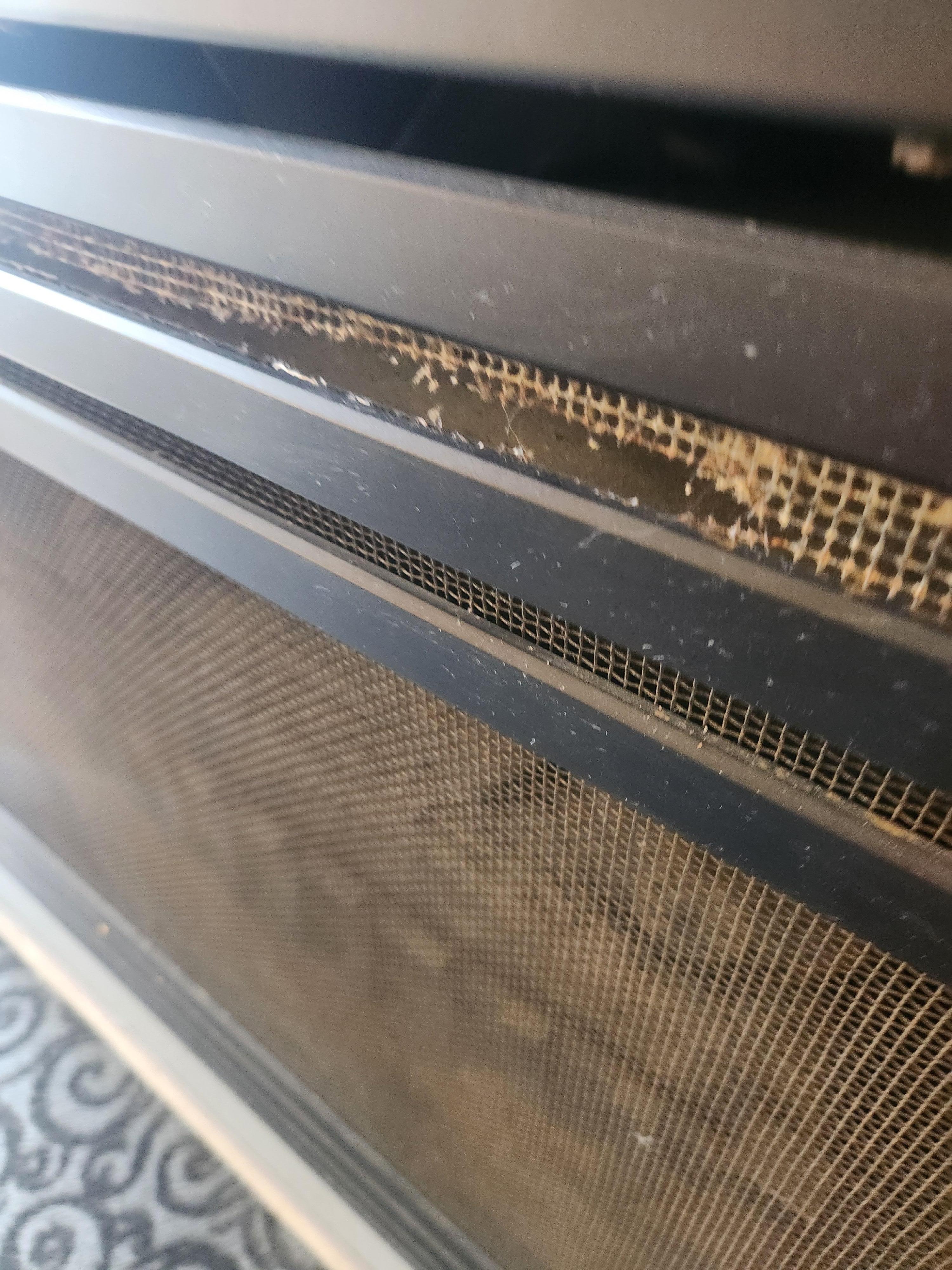 Fireplace Dust and broken screen