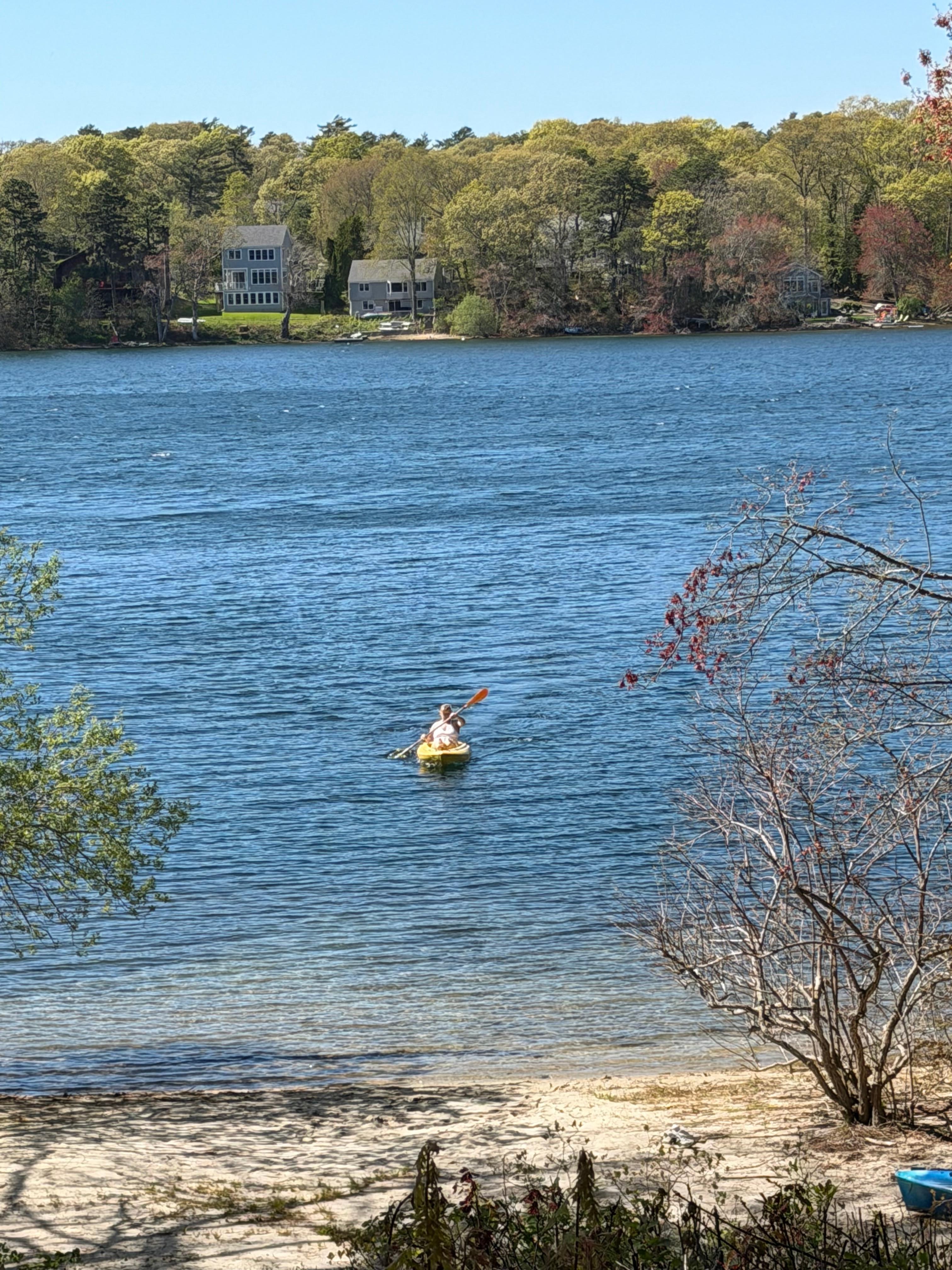 Returning from kayaking 