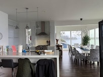 Kitchen/dining from the living room.